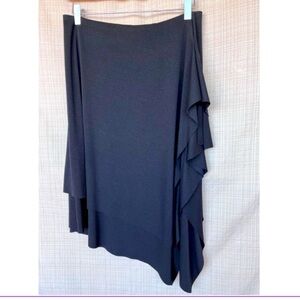 Y2k Asymmetrical Black Skirt 90s Vamp Goth 00s Vintage Michele